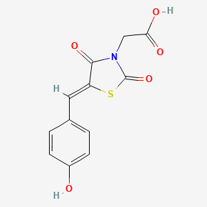 molecular formula C12H9NO5S B2966321 (Z)-2-(5-(4-hydroxybenzylidene)-2,4-dioxothiazolidin-3-yl)acetic acid CAS No. 1039559-07-3