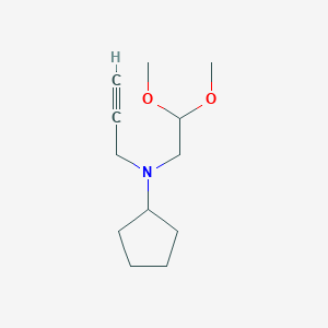 N-(2,2-Dimethoxyethyl)-N-prop-2-ynylcyclopentanamine