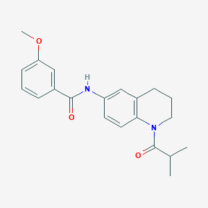 molecular formula C21H24N2O3 B2966327 N-(1-isobutyryl-1,2,3,4-tetrahydroquinolin-6-yl)-3-methoxybenzamide CAS No. 941960-70-9