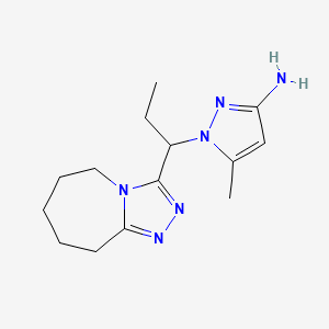 5-Methyl-1-(1-(6,7,8,9-tetrahydro-5H-[1,2,4]triazolo[4,3-a]azepin-3-yl)propyl)-1H-pyrazol-3-amine