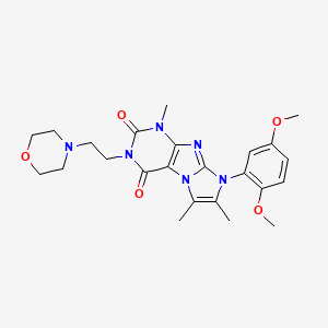 8-(2,5-dimethoxyphenyl)-1,6,7-trimethyl-3-(2-morpholinoethyl)-1H-imidazo[2,1-f]purine-2,4(3H,8H)-dione