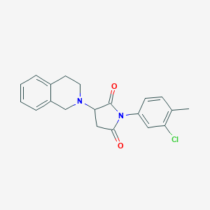 molecular formula C20H19ClN2O2 B296635 1-(3-chloro-4-methylphenyl)-3-(3,4-dihydro-2(1H)-isoquinolinyl)-2,5-pyrrolidinedione 