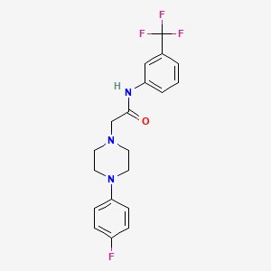 molecular formula C19H19F4N3O B2966354 2-[4-(4-fluorophenyl)piperazin-1-yl]-N-[3-(trifluoromethyl)phenyl]acetamide CAS No. 329080-04-8