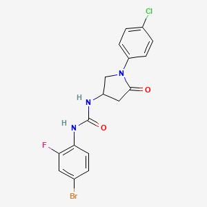 1-(4-Bromo-2-fluorophenyl)-3-[1-(4-chlorophenyl)-5-oxopyrrolidin-3-yl]urea