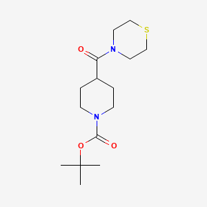 molecular formula C15H26N2O3S B2966364 Tert-butyl 4-(thiomorpholine-4-carbonyl)piperidine-1-carboxylate CAS No. 1384278-12-9
