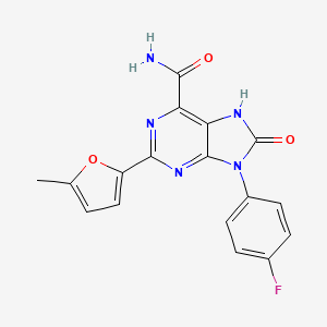 9-(4-fluorophenyl)-2-(5-methylfuran-2-yl)-8-oxo-7H-purine-6-carboxamide