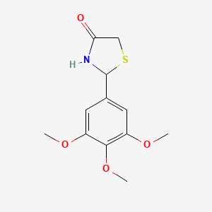 molecular formula C12H15NO4S B2966371 2-(3,4,5-Trimethoxyphenyl)-1,3-thiazolidin-4-one CAS No. 77381-90-9