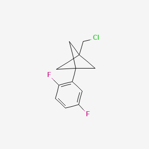 molecular formula C12H11ClF2 B2966374 1-(Chloromethyl)-3-(2,5-difluorophenyl)bicyclo[1.1.1]pentane CAS No. 2287315-15-3
