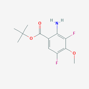 molecular formula C12H15F2NO3 B2966381 Tert-butyl 2-amino-3,5-difluoro-4-methoxybenzoate CAS No. 2248393-93-1
