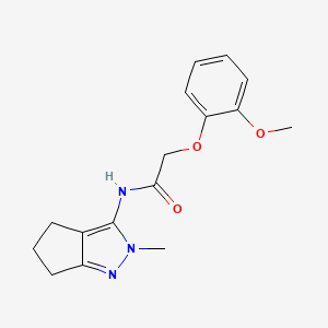 2-(2-methoxyphenoxy)-N-(2-methyl-2,4,5,6-tetrahydrocyclopenta[c]pyrazol-3-yl)acetamide