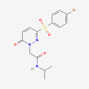 2-(3-((4-bromophenyl)sulfonyl)-6-oxopyridazin-1(6H)-yl)-N-isopropylacetamide