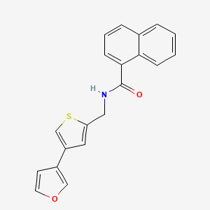 molecular formula C20H15NO2S B2966407 N-{[4-(furan-3-yl)thiophen-2-yl]methyl}naphthalene-1-carboxamide CAS No. 2379995-36-3