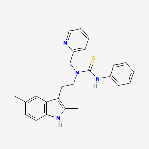 1-(2-(2,5-dimethyl-1H-indol-3-yl)ethyl)-3-phenyl-1-(pyridin-2-ylmethyl)thiourea