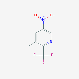 molecular formula C7H5F3N2O2 B2966419 3-Methyl-5-nitro-2-(trifluoromethyl)pyridine CAS No. 941606-49-1