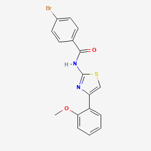 molecular formula C17H13BrN2O2S B2966426 4-bromo-N-[4-(2-methoxyphenyl)-1,3-thiazol-2-yl]benzamide CAS No. 317374-38-2