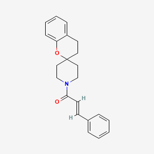 molecular formula C22H23NO2 B2966429 (E)-3-phenyl-1-(spiro[chroman-2,4'-piperidin]-1'-yl)prop-2-en-1-one CAS No. 1421586-37-9
