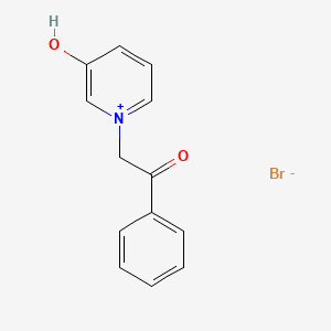 molecular formula C13H12BrNO2 B2966446 3-Hydroxy-1-(2-oxo-2-phenylethyl)pyridin-1-ium bromide CAS No. 58309-12-9