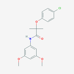 molecular formula C18H20ClNO4 B296645 2-(4-chlorophenoxy)-N-(3,5-dimethoxyphenyl)-2-methylpropanamide 