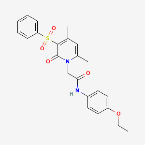 2-[4,6-dimethyl-2-oxo-3-(phenylsulfonyl)pyridin-1(2H)-yl]-N-(4-ethoxyphenyl)acetamide