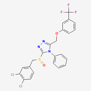 3-[(3,4-dichlorobenzyl)sulfinyl]-4-phenyl-5-{[3-(trifluoromethyl)phenoxy]methyl}-4H-1,2,4-triazole