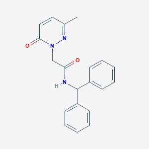 molecular formula C20H19N3O2 B2966457 N-二苯甲基-2-(3-甲基-6-氧代吡哒嗪-1(6H)-基)乙酰胺 CAS No. 1235087-07-6