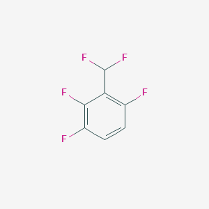 molecular formula C7H3F5 B2966460 2-(Difluoromethyl)-1,3,4-trifluorobenzene CAS No. 1214326-80-3