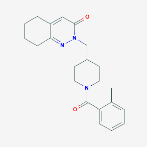 2-[[1-(2-Methylbenzoyl)piperidin-4-yl]methyl]-5,6,7,8-tetrahydrocinnolin-3-one