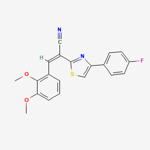(Z)-3-(2,3-dimethoxyphenyl)-2-(4-(4-fluorophenyl)thiazol-2-yl)acrylonitrile