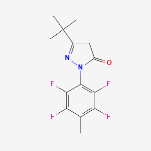 3-(Tert-butyl)-1-(2,3,5,6-tetrafluoro-4-methylphenyl)-2-pyrazolin-5-one
