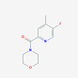 molecular formula C11H13FN2O2 B2966471 4-(5-Fluoro-4-methylpyridine-2-carbonyl)morpholine CAS No. 2415632-70-9