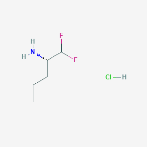 (2S)-1,1-Difluoropentan-2-amine;hydrochloride