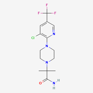 2-{4-[3-Chloro-5-(trifluoromethyl)-2-pyridinyl]piperazino}-2-methylpropanamide
