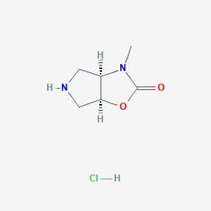 (3Ar,6aS)-3-methyl-4,5,6,6a-tetrahydro-3aH-pyrrolo[3,4-d][1,3]oxazol-2-one;hydrochloride