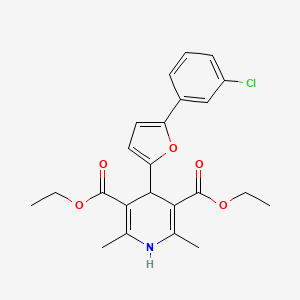 Diethyl 4-[5-(3-chlorophenyl)furan-2-yl]-2,6-dimethyl-1,4-dihydropyridine-3,5-dicarboxylate