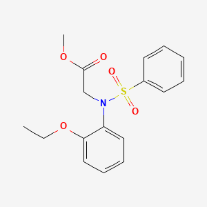 molecular formula C17H19NO5S B2966505 Methyl N-(2-ethoxyphenyl)-N-(phenylsulfonyl)glycinate CAS No. 358378-00-4