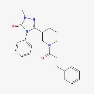 1-methyl-4-phenyl-3-[1-(3-phenylpropanoyl)piperidin-3-yl]-4,5-dihydro-1H-1,2,4-triazol-5-one