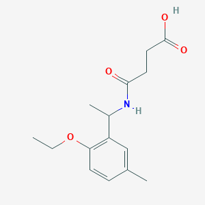 molecular formula C15H21NO4 B2966517 3-{N-[(2-乙氧基-5-甲基苯基)乙基]氨基羰基}丙酸 CAS No. 927965-76-2