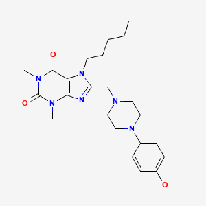 8-{[4-(4-methoxyphenyl)piperazin-1-yl]methyl}-1,3-dimethyl-7-pentyl-2,3,6,7-tetrahydro-1H-purine-2,6-dione