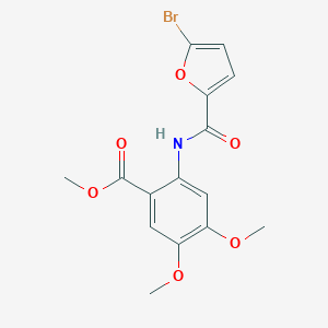 molecular formula C15H14BrNO6 B296653 Methyl 2-[(5-bromo-2-furoyl)amino]-4,5-dimethoxybenzoate 
