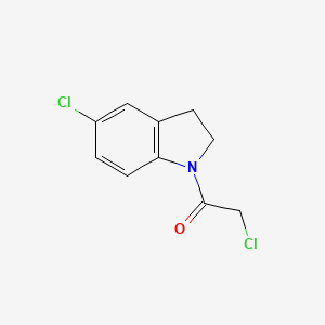 molecular formula C10H9Cl2NO B2966549 2-氯-1-(5-氯-2,3-二氢吲哚-1-基)乙酮 CAS No. 1368998-51-9