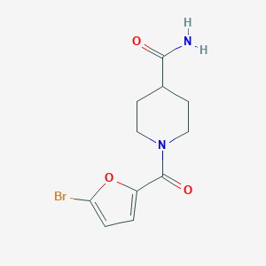 molecular formula C11H13BrN2O3 B296656 1-(5-Bromo-2-furoyl)-4-piperidinecarboxamide 