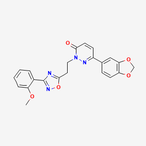 6-(benzo[d][1,3]dioxol-5-yl)-2-(2-(3-(2-methoxyphenyl)-1,2,4-oxadiazol-5-yl)ethyl)pyridazin-3(2H)-one