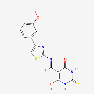 5-(((4-(3-methoxyphenyl)thiazol-2-yl)amino)methylene)-2-thioxodihydropyrimidine-4,6(1H,5H)-dione