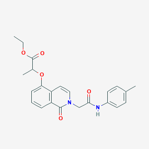 molecular formula C23H24N2O5 B2966567 Ethyl 2-[(2-{[(4-methylphenyl)carbamoyl]methyl}-1-oxo-1,2-dihydroisoquinolin-5-yl)oxy]propanoate CAS No. 868224-39-9