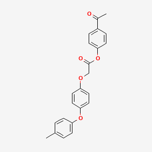 molecular formula C23H20O5 B2966568 4-乙酰苯基 2-(4-(对甲苯氧基)苯氧基)乙酸酯 CAS No. 392238-05-0