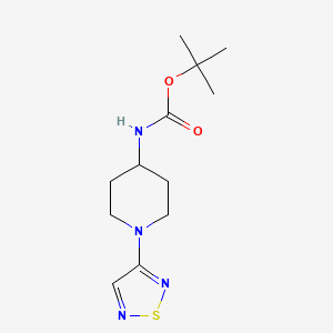 molecular formula C12H20N4O2S B2966581 Tert-butyl N-[1-(1,2,5-thiadiazol-3-yl)piperidin-4-yl]carbamate CAS No. 2380145-95-7