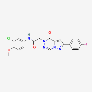 molecular formula C20H15ClFN5O3 B2966583 N-(3-chloro-4-methoxyphenyl)-2-[2-(4-fluorophenyl)-4-oxopyrazolo[1,5-d][1,2,4]triazin-5(4H)-yl]acetamide CAS No. 1021078-98-7