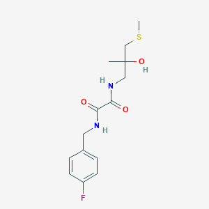 molecular formula C14H19FN2O3S B2966585 N1-(4-fluorobenzyl)-N2-(2-hydroxy-2-methyl-3-(methylthio)propyl)oxalamide CAS No. 1421531-42-1
