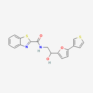 N-(2-hydroxy-2-(5-(thiophen-3-yl)furan-2-yl)ethyl)benzo[d]thiazole-2-carboxamide