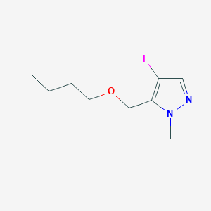 molecular formula C9H15IN2O B2966588 5-(butoxymethyl)-4-iodo-1-methyl-1H-pyrazole CAS No. 1856096-76-8